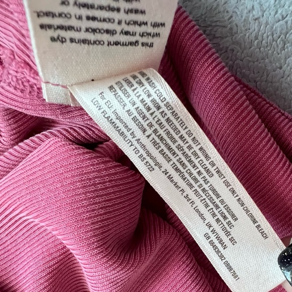 Anthropologie Saturday Sunday Waisted Cupro Ribbed Side Tie Dress Rose Pink Sz S - Picture 13 of 15